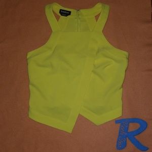 Nwot, Bebe size xsmall banana yellow top.